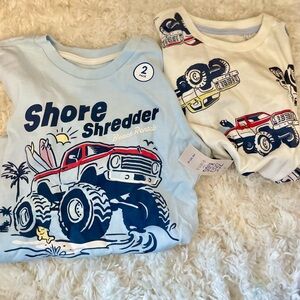 365 Kids by Garanimals Boys Monster Truck Graphic Tees,‎ 2-Piece